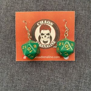 Dungeons and dragons dice earrings